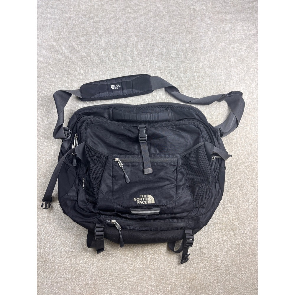 The North Face Off-Site Messenger Bag Black Laptop Commuter Travel Briefcase